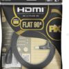 Cabo Hdmi 2.0 90 Graus 4K Hdr 19P 2M Pix Flat Gold, Preto - Image 2