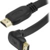 Cabo Hdmi 2.0 90 Graus 4K Hdr 19P 2M Pix Flat Gold, Preto